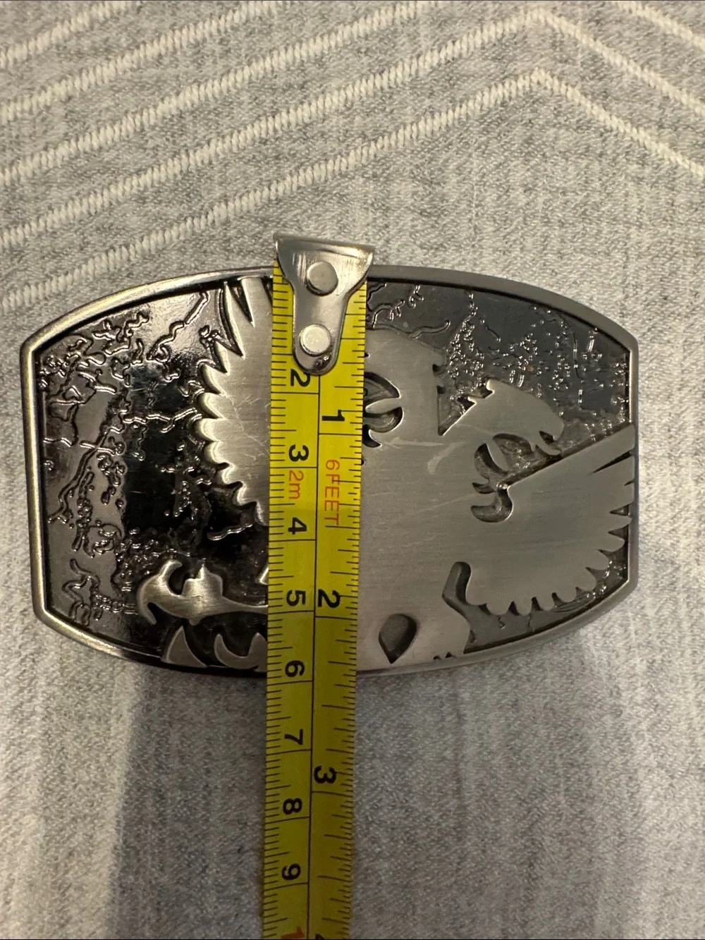 Men's Black Metal Eagle Belt Buckle - Unbranded